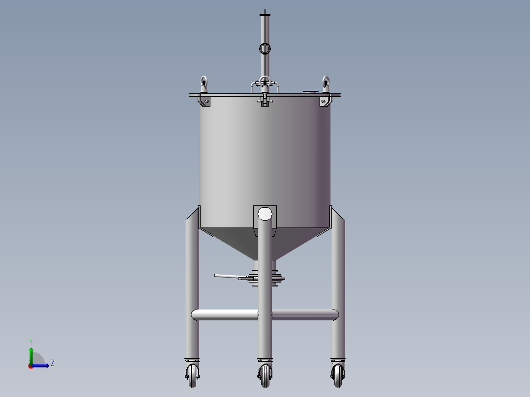 压力容积、压力容器存放药剂左视图