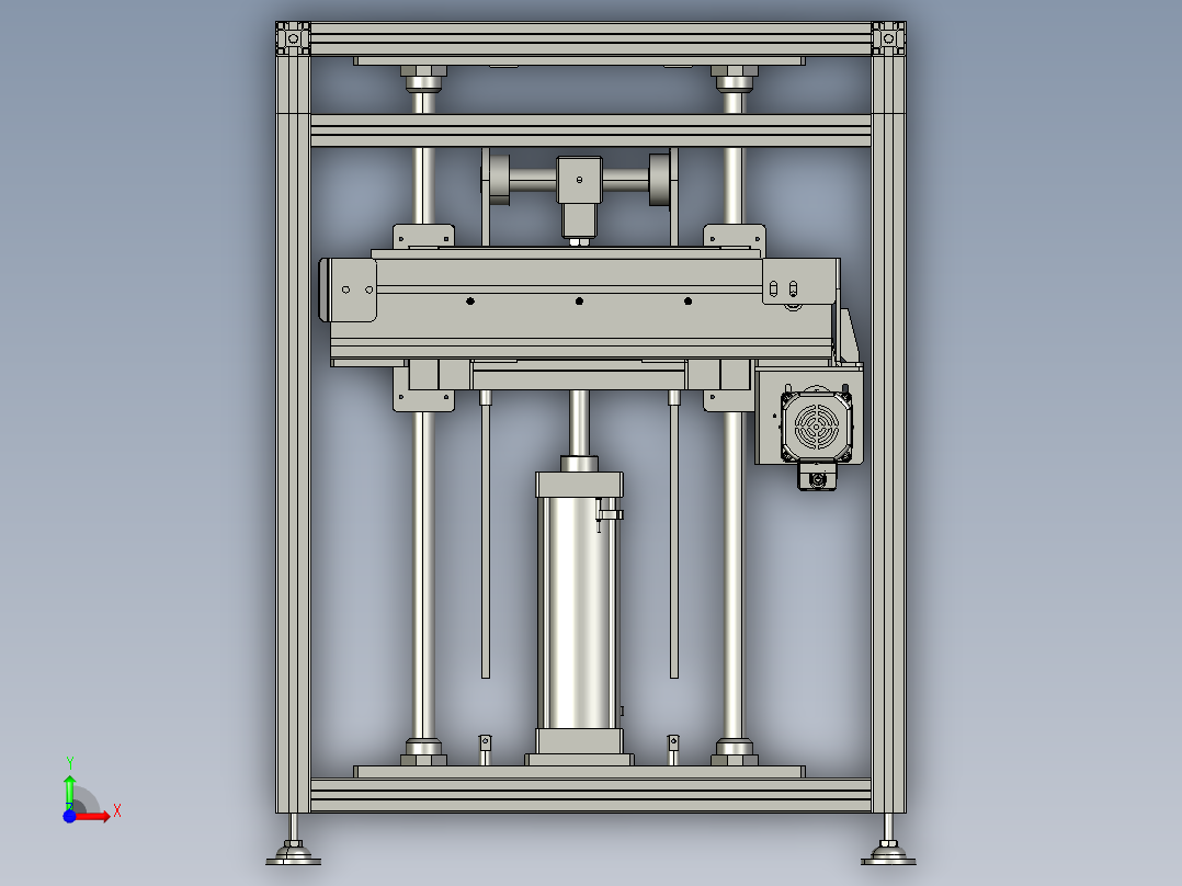 气缸升降往返机 前视图