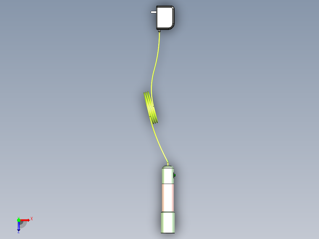 电磁吸笔设计俯视图