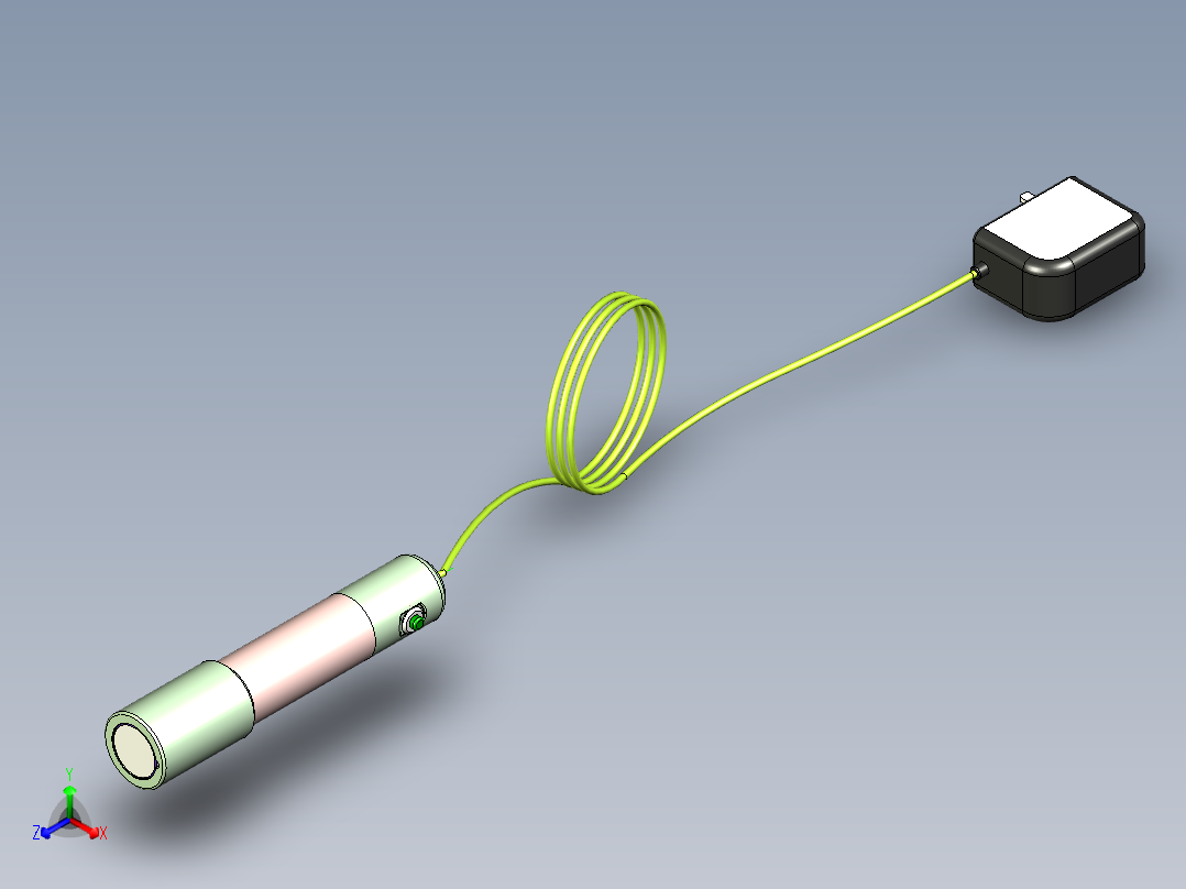 电磁吸笔设计正等轴测图