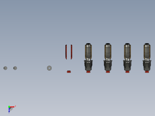 手枪左轮冲锋枪老式狙击步枪设计3D图纸DB Firearms GnaverBlaster Release STP STL俯视缩略图