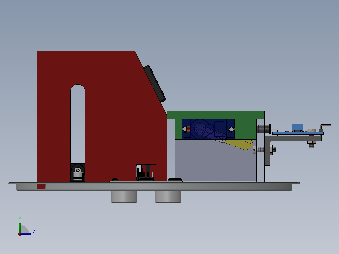 圆柱形电池收集箱生态堆左视图