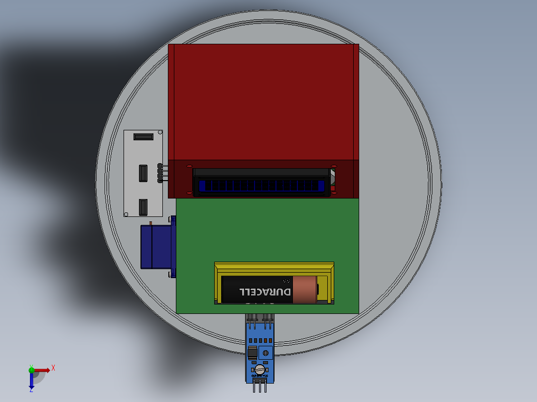 圆柱形电池收集箱生态堆俯视图