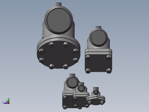 5款80MM-3焊接PN 40y过滤器模型右视缩略图