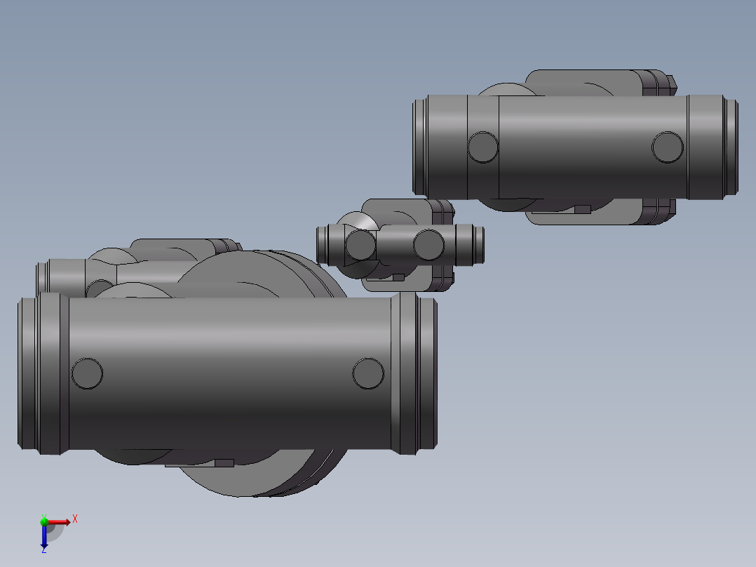 5款80MM-3焊接PN 40y过滤器模型俯视图
