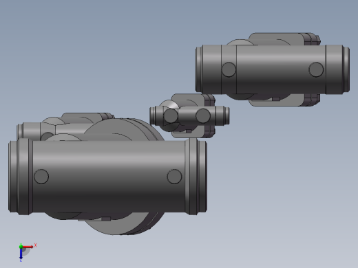 5款80MM-3焊接PN 40y过滤器模型俯视缩略图