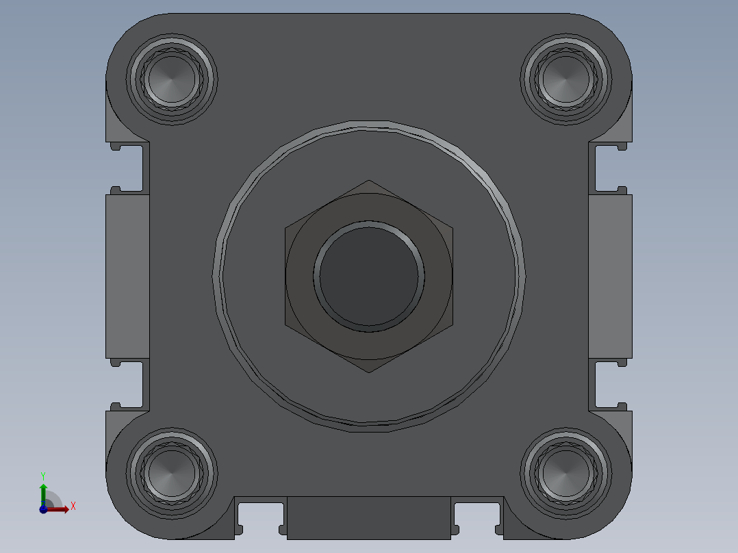 气缸直径 63x100前视图