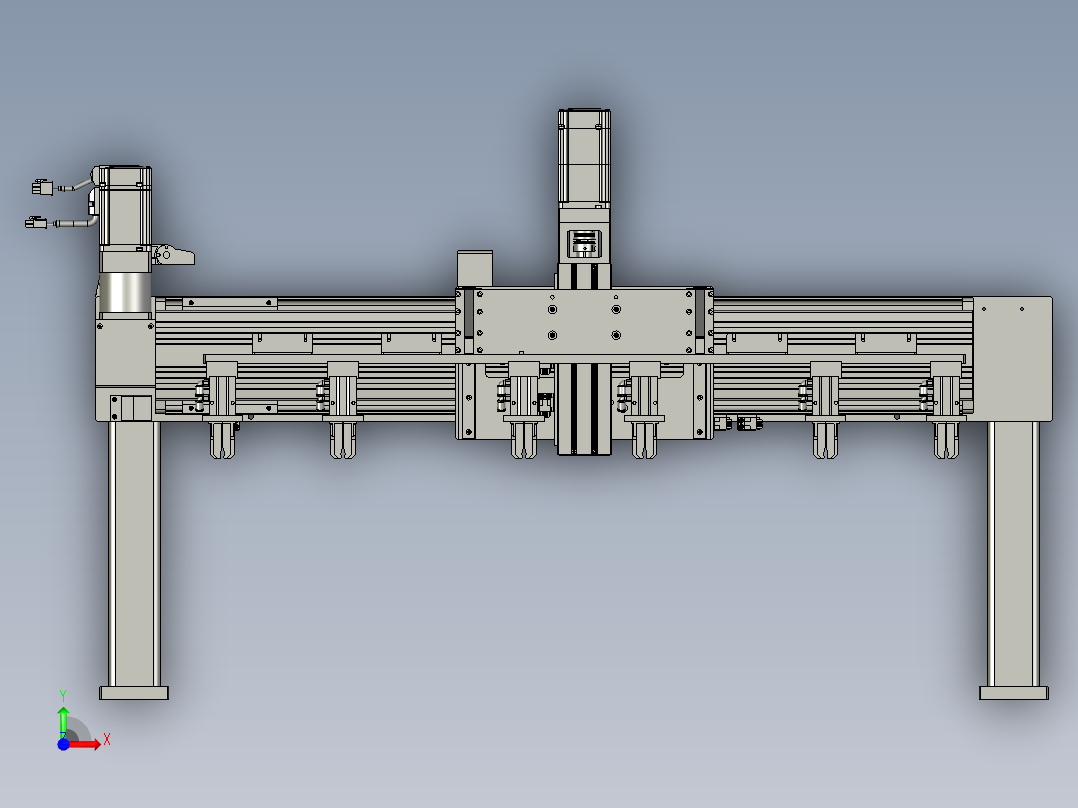铜棒过渡搬运机构前视图