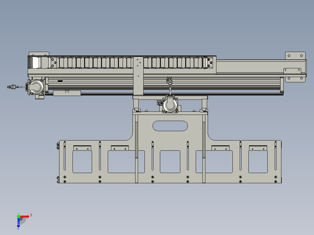 铜棒过渡搬运机构俯视图