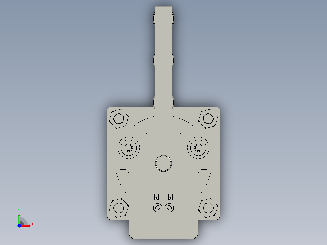 YWP200K4-06-08A-00隔膜张力辊组件前视图