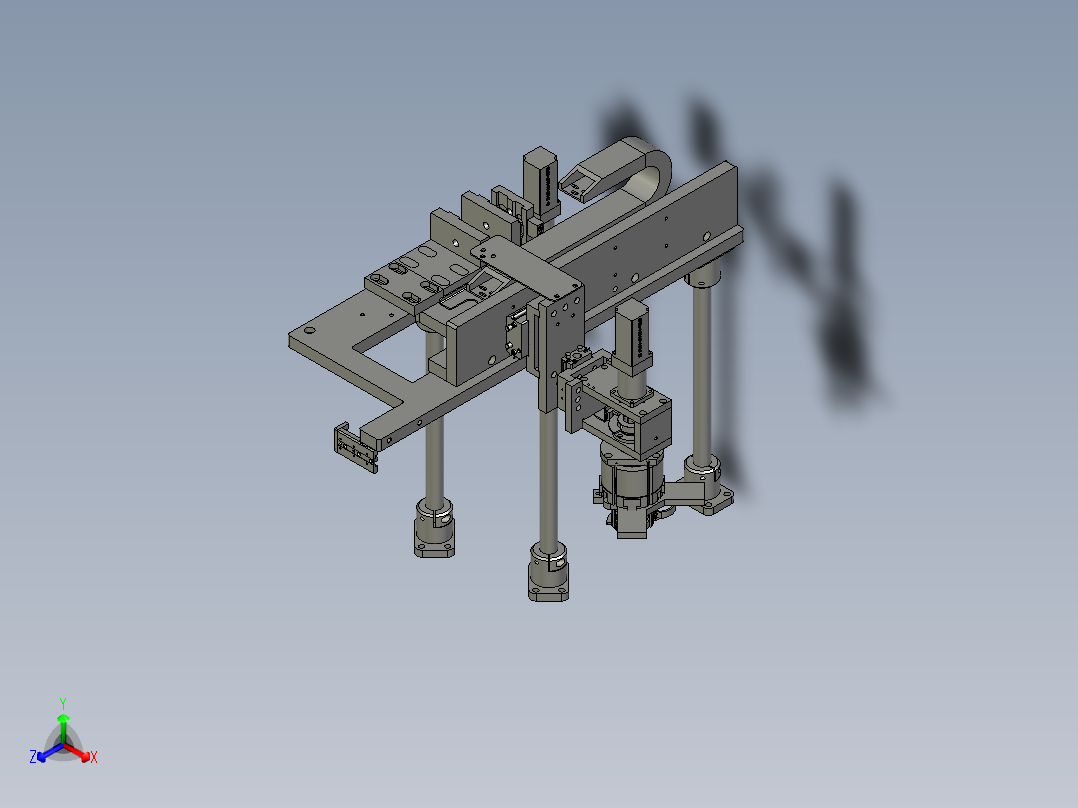 胶圈抓手组正等轴测图