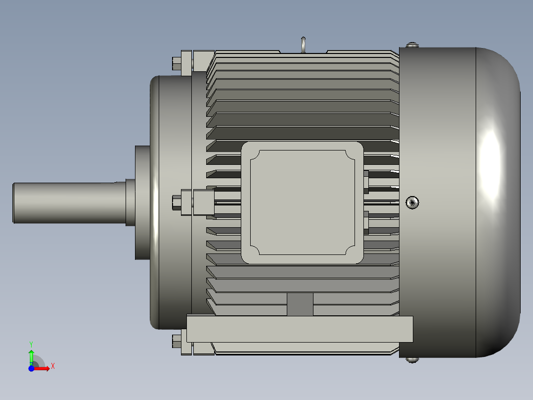 带底脚无凸缘电机Y80M前视图