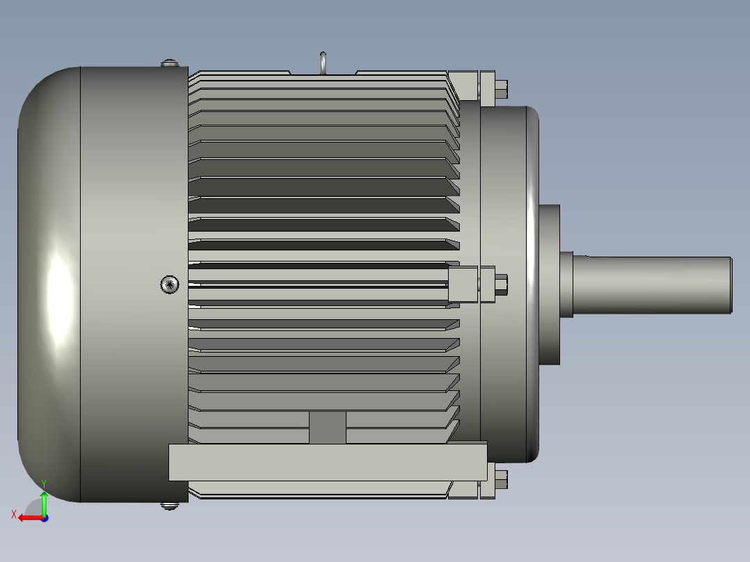 带底脚无凸缘电机Y80M后视图