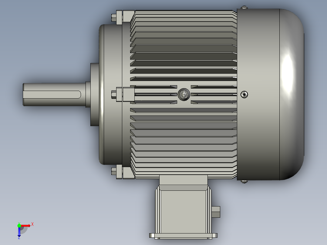 带底脚无凸缘电机Y80M俯视图