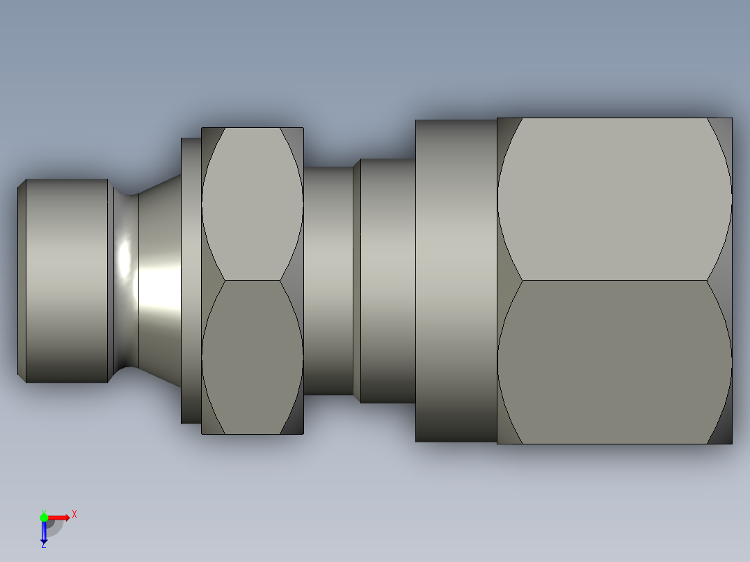 卡套式油管接头G1-4接6管俯视图