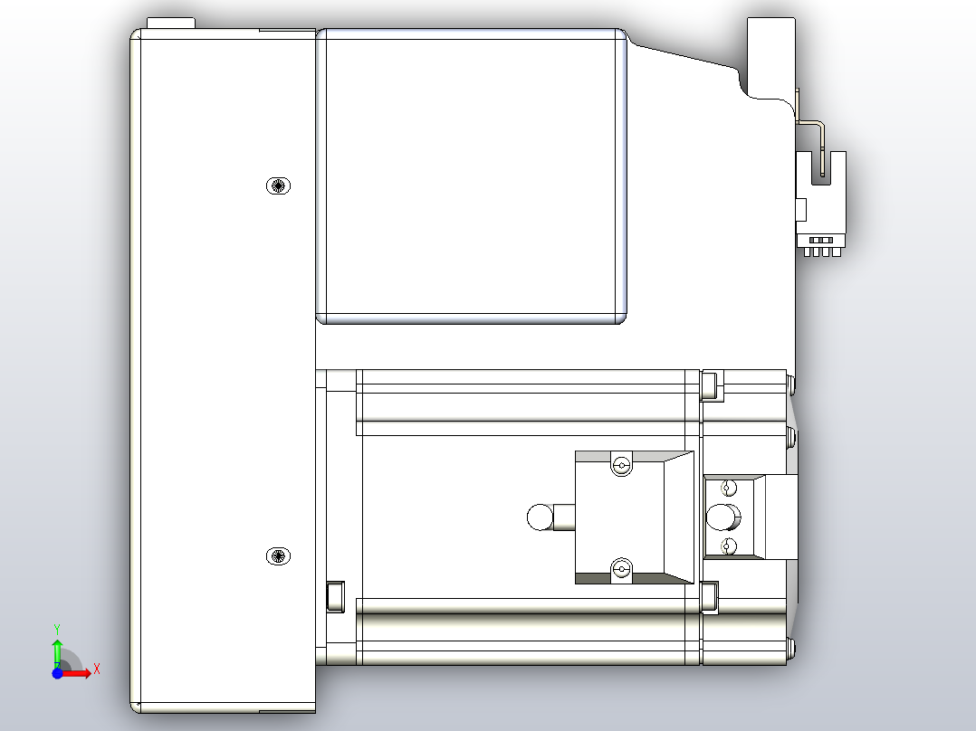 皮带直线轴半封闭可选导轨TPA-HNB-175D-140-L2600-LP-Y-P75-N3前视图