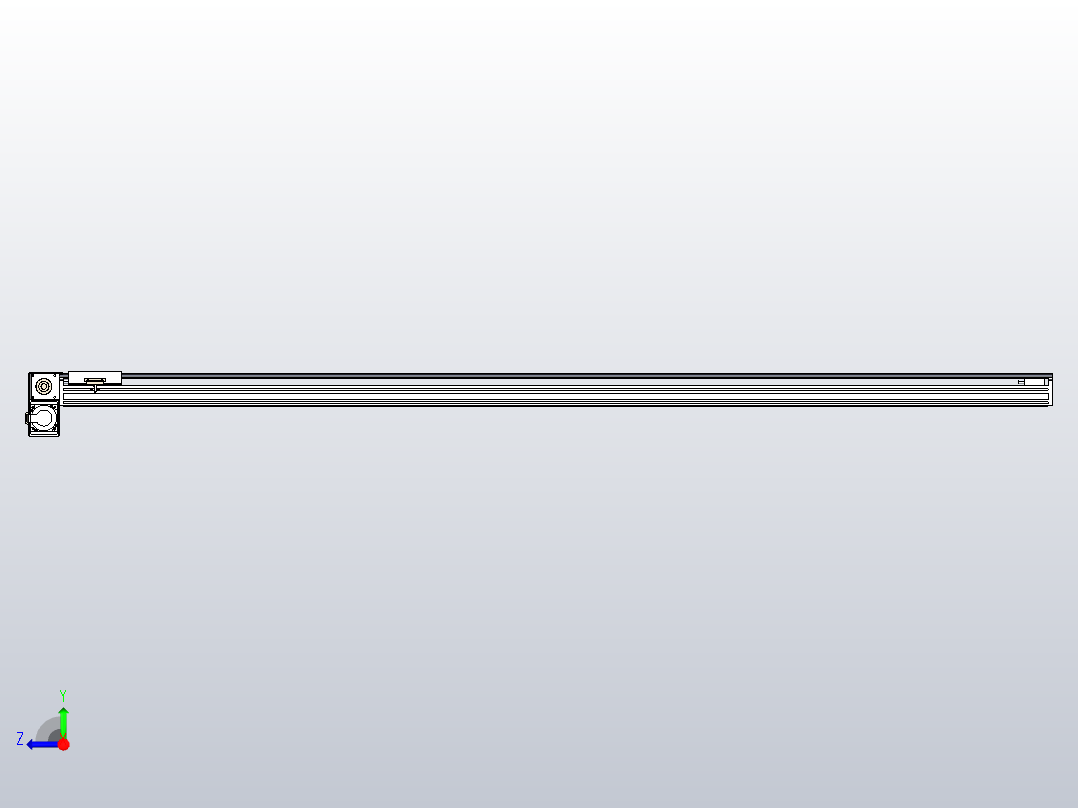 皮带直线轴半封闭可选导轨TPA-HNB-175D-140-L2600-LP-Y-P75-N3右视图