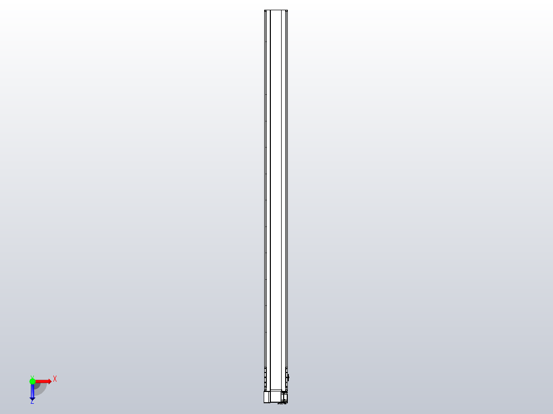 皮带直线轴半封闭可选导轨TPA-HNB-175D-140-L2600-LP-Y-P75-N3俯视图