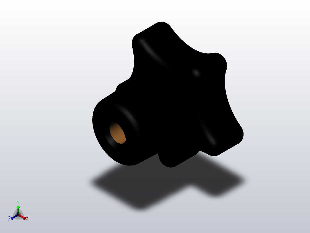 旋钮 (5)正等轴测图