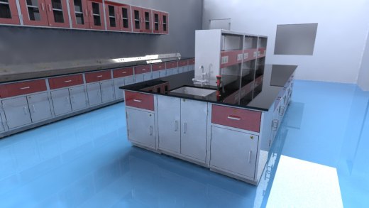 实验室家具两个百叶柜水槽单元13缩略图