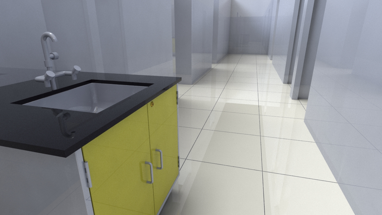 实验室家具两个百叶柜水槽单元13