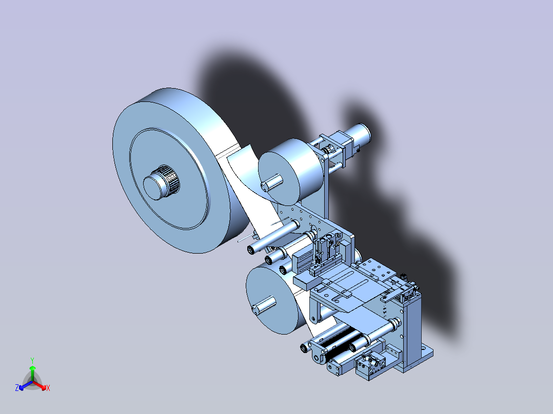贴标-卷料模组正等轴测图