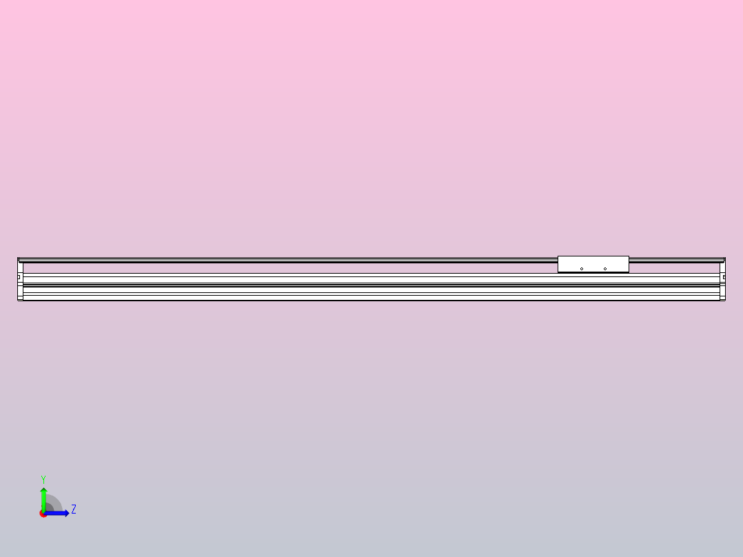 MTH17标准螺杆滑台[MTH17-L#-1100-M-P40-C3]左视图