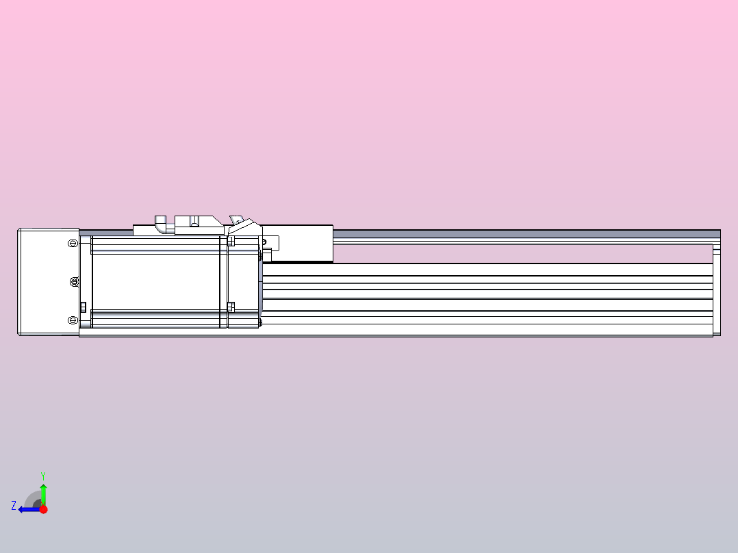 日规模组半封闭丝杆TPA-HNR-120D-1610C-L200-MR-C-P40-N3右视图