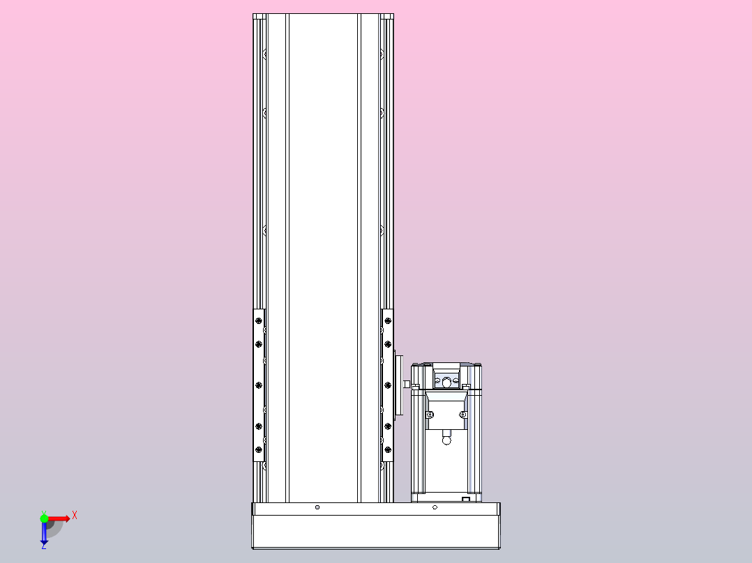 日规模组半封闭丝杆TPA-HNR-120D-1610C-L200-MR-C-P40-N3俯视图