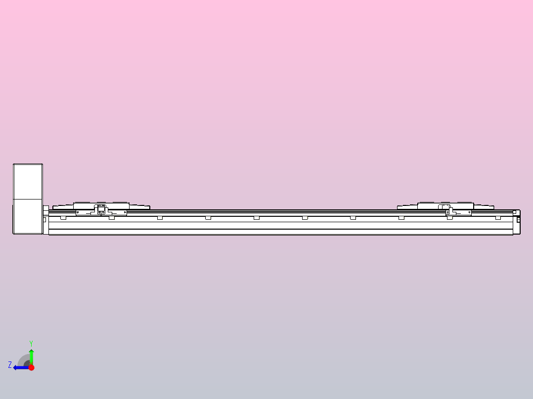 皮带直线轴双滑块型TPA-GCBS-120-P70-L250-RU-M20-N3右视图