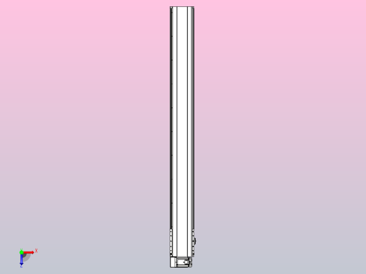 皮带直线轴半封闭可选导轨TPA-HNB-202D-140-L1750-LU-Y-P75-N3俯视缩略图