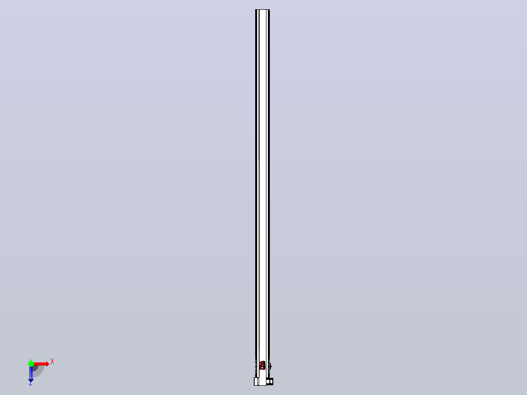 皮带直线轴半封闭可选导轨TPA-HNB-120D-110-L2850-LP-C-P40-N3俯视图
