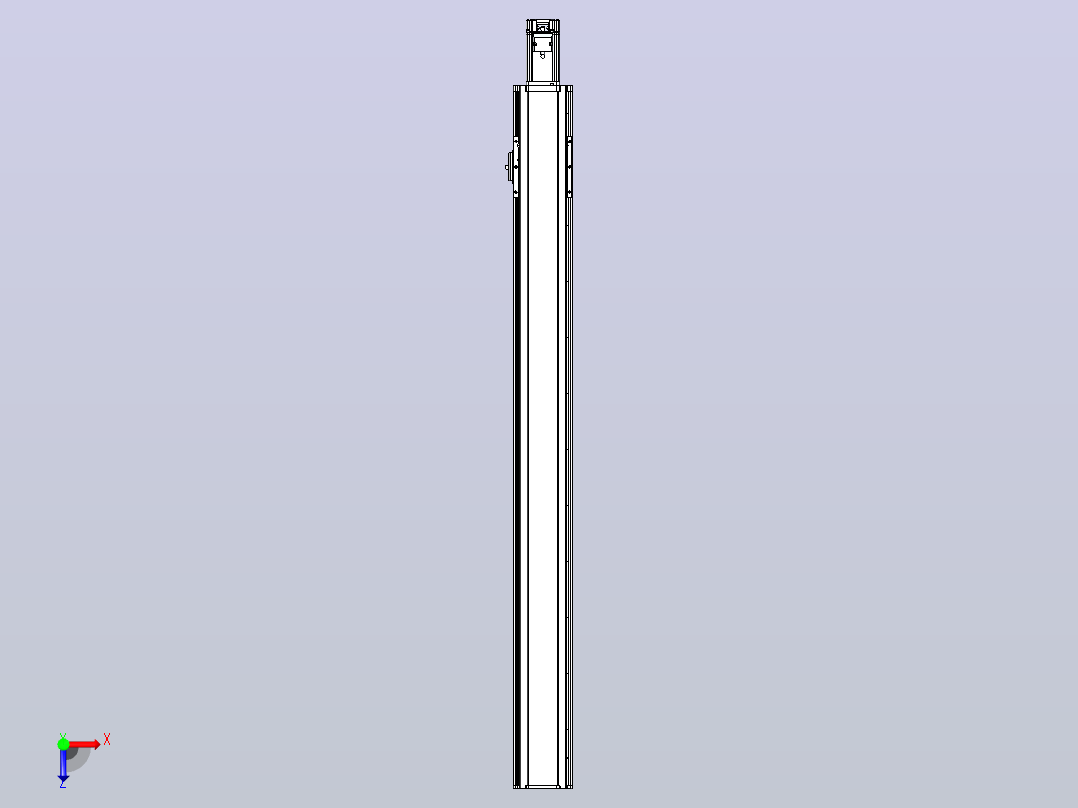 日规模组半封闭丝杆TPA-HNR-105D-1610C-L1000-M-Y-P40-N3俯视图