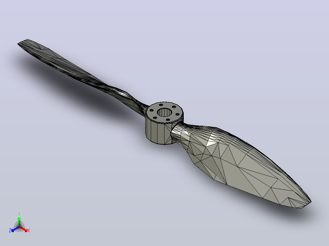3D打印螺旋桨作为吸顶灯正等轴测图