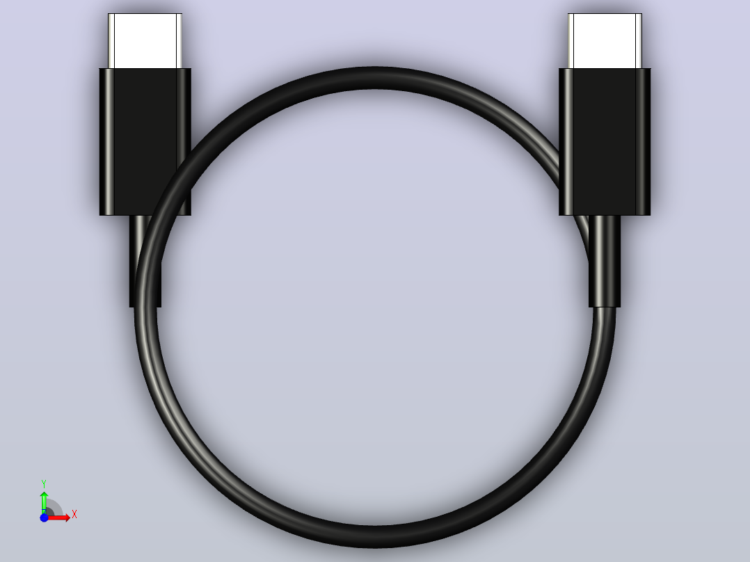 USB-C 数据线前视图