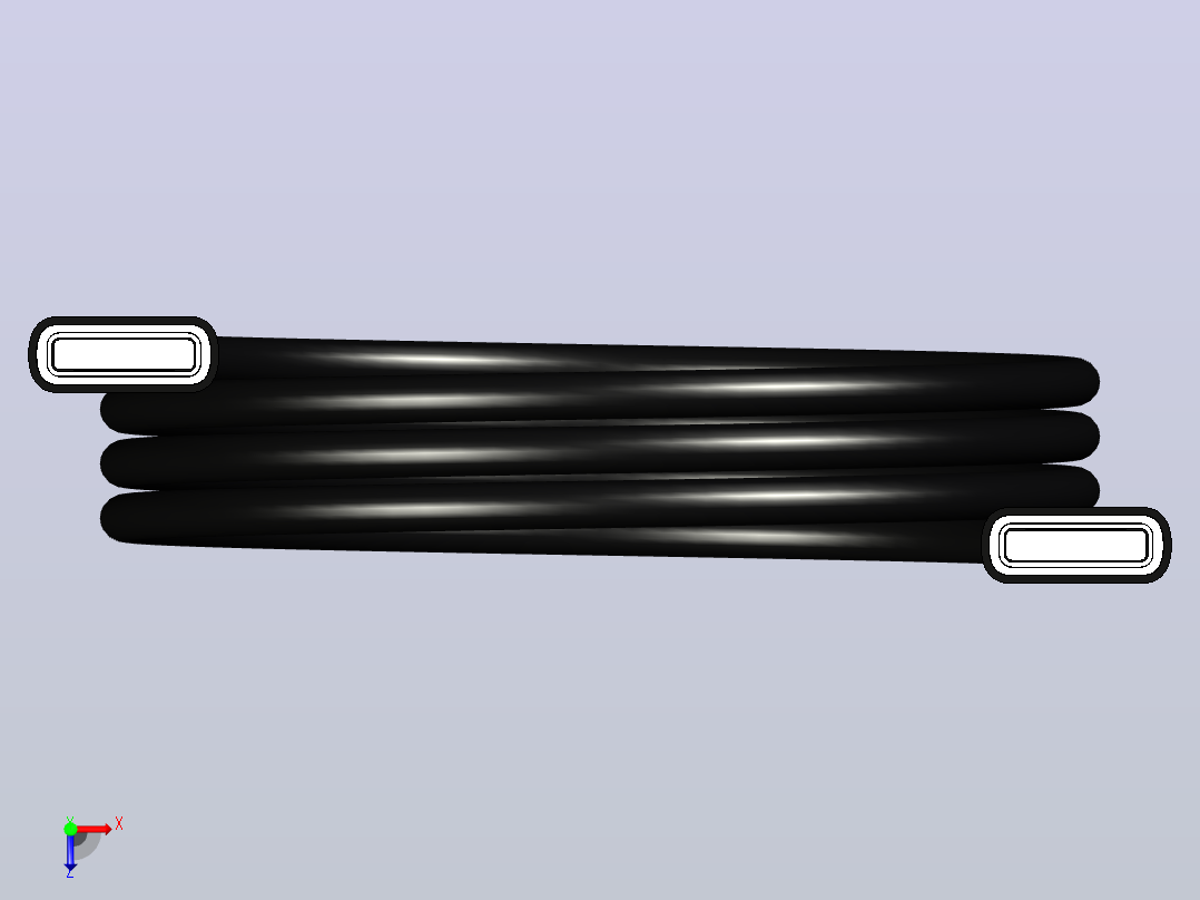 USB-C 数据线俯视图
