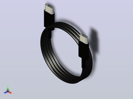 USB-C 数据线正等轴测缩略图