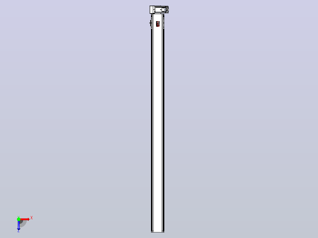 皮带直线轴半封闭可选导轨TPA-HNB-110D-90-L1650-RU-Y-P40-N3俯视图