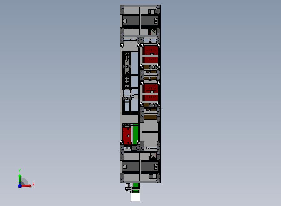 充电器测试自动流水线前视图