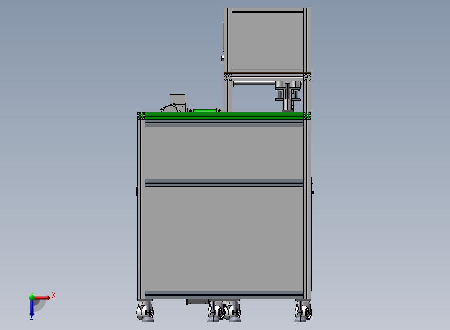 充电器测试自动流水线俯视图