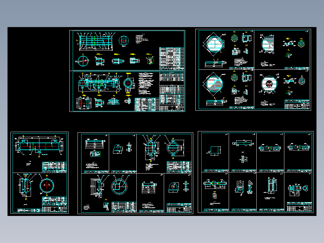 浮头式换热器系列装配图