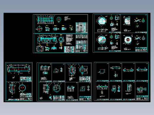 浮头式换热器系列装配图