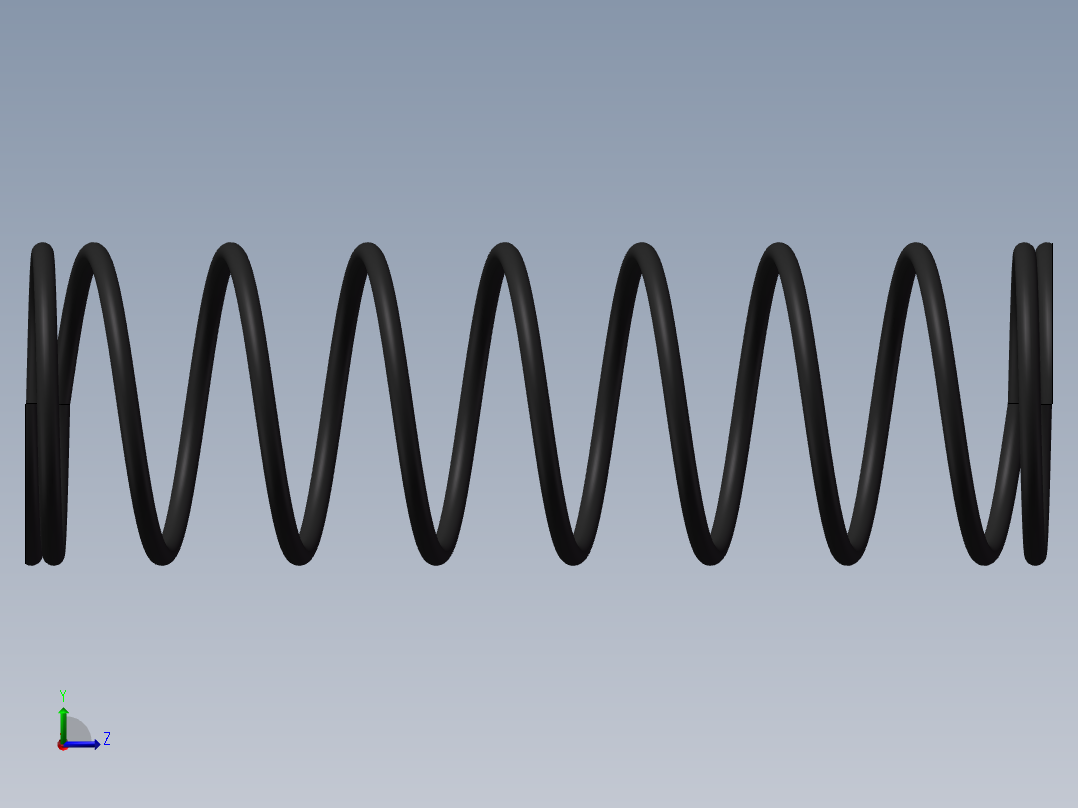 压缩弹簧左视图
