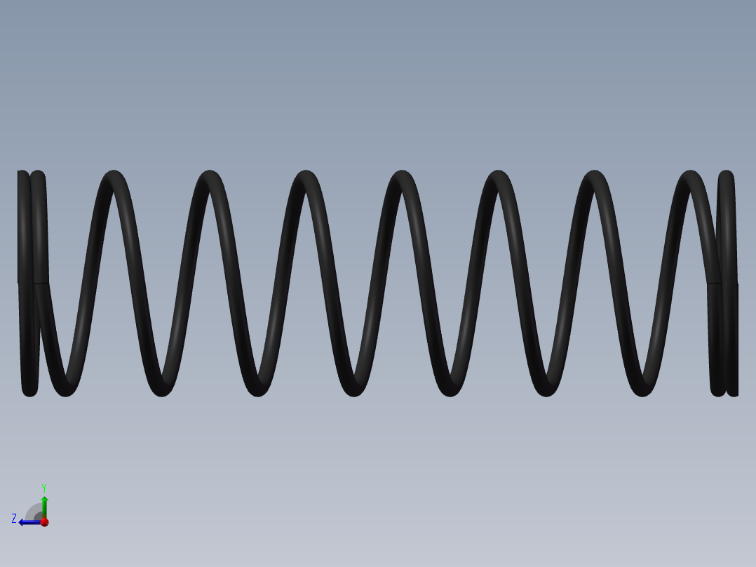 压缩弹簧右视图