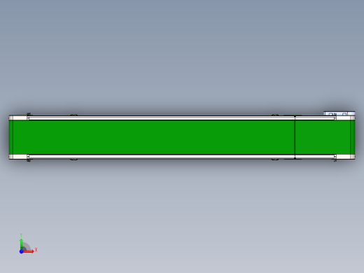 斜坡皮带输送线3d图纸 型材4080SW设计 可调斜度皮带输送线3d模型前视缩略图