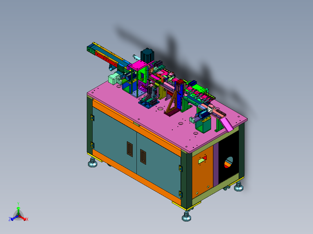 端子插头测试线设备正等轴测图