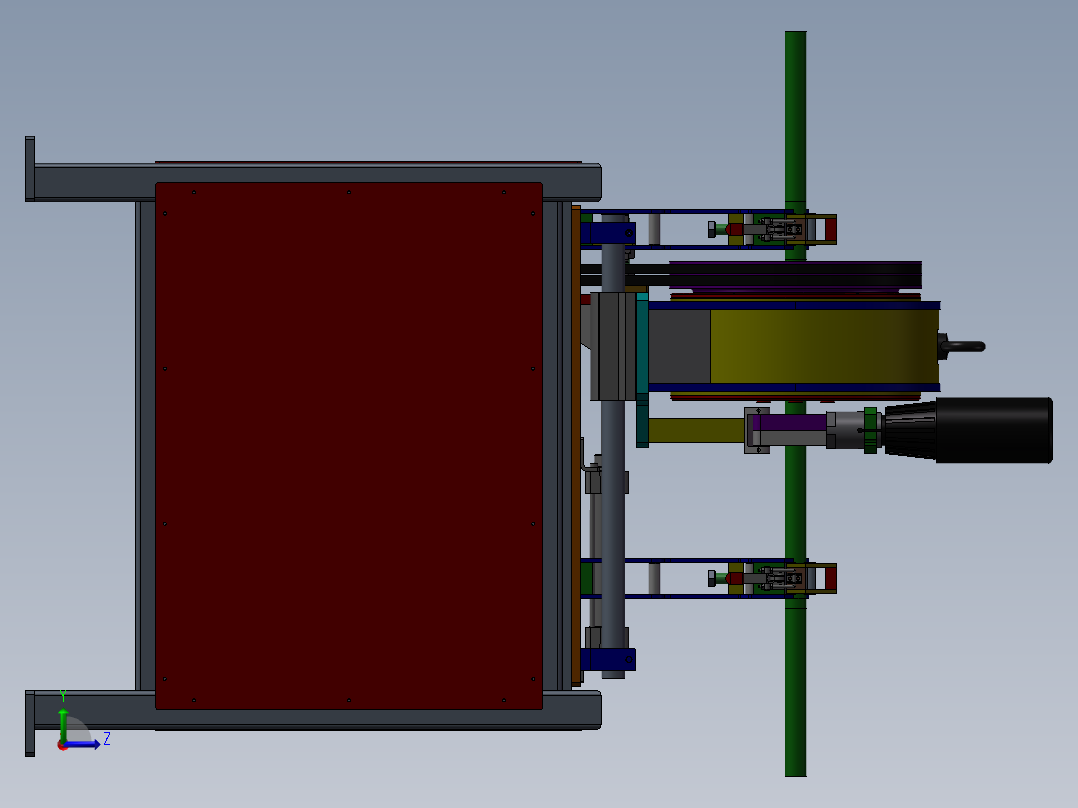 焊接钻孔机设备左视图