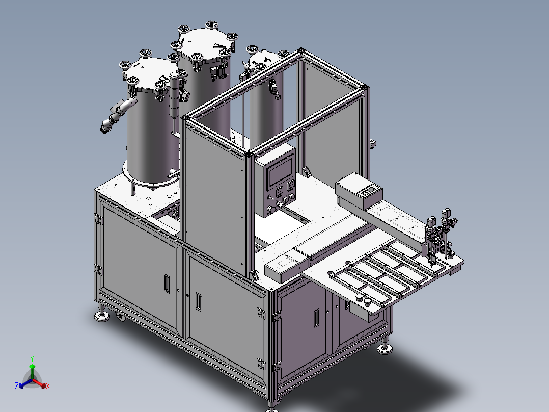 蓄电池封盖点胶机3D模型