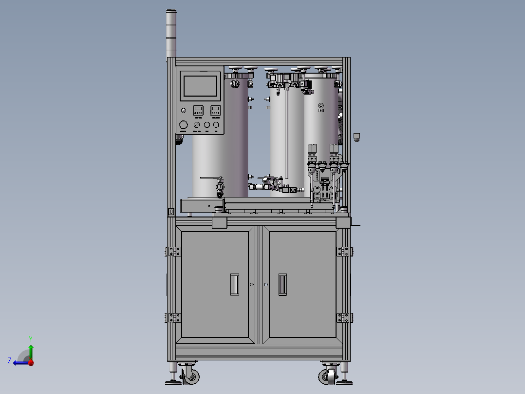 蓄电池封盖点胶机3D模型右视图