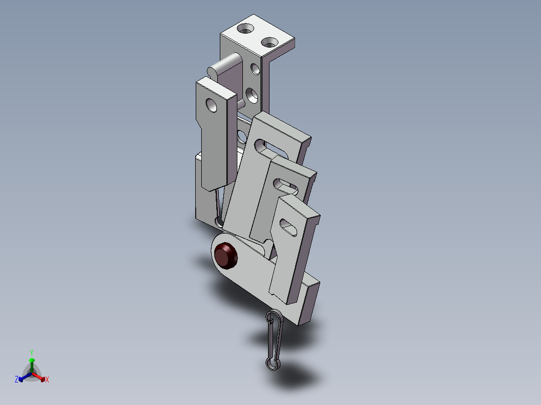 旋转吊钩正等轴测图